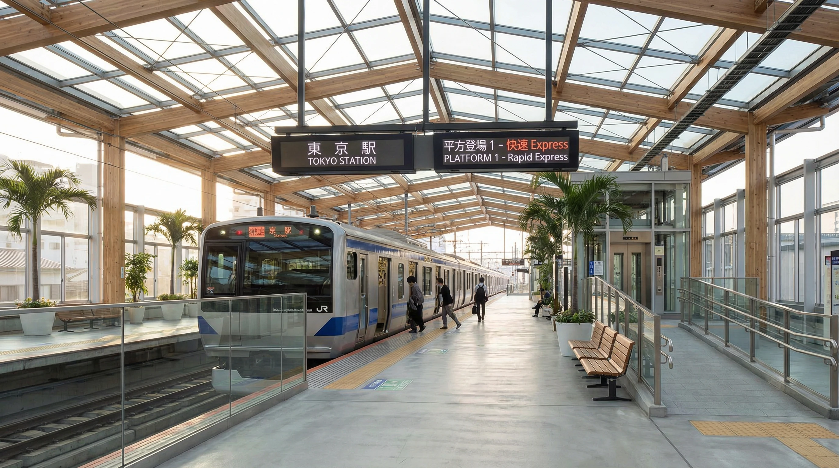 交通費全額支給、電車やバスの交通手段イメージ